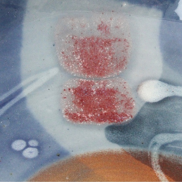 James Brooke Ceramic Bowl Art Pottery Blue Abstract Modernist Large Centerpiece - Picture 4 of 9